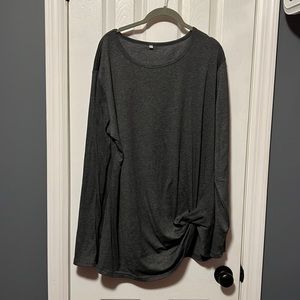 Long Sleeve 2XL Dark Gray Shirt with bunched corner